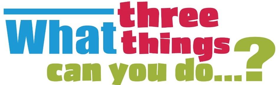 What three things can you do logo
