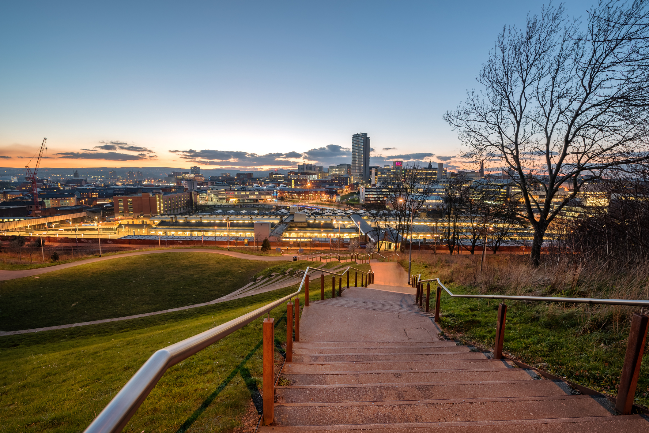 View across to the city of Sheffield