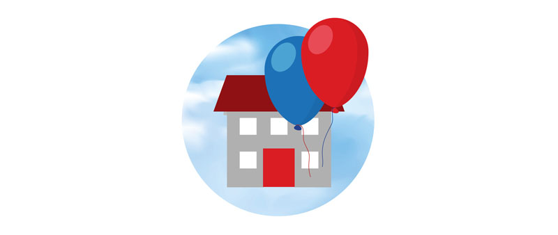 House with balloons