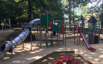 Woodland play area in the forest