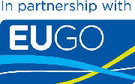 EUGO logo. Text reads "In partnership with EUGO"