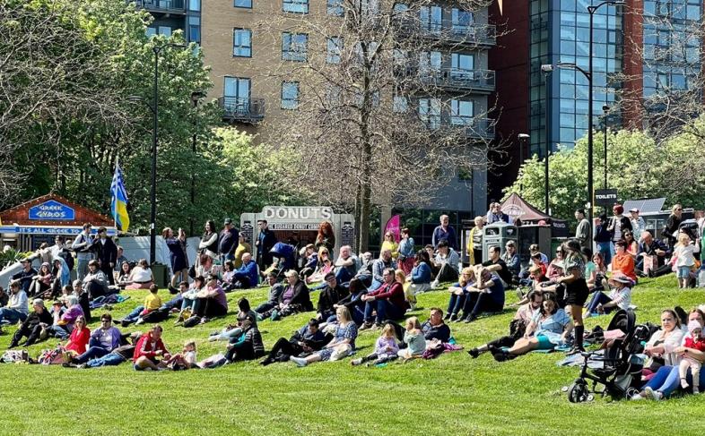 Devonshire Green during Eurovision celebrations
