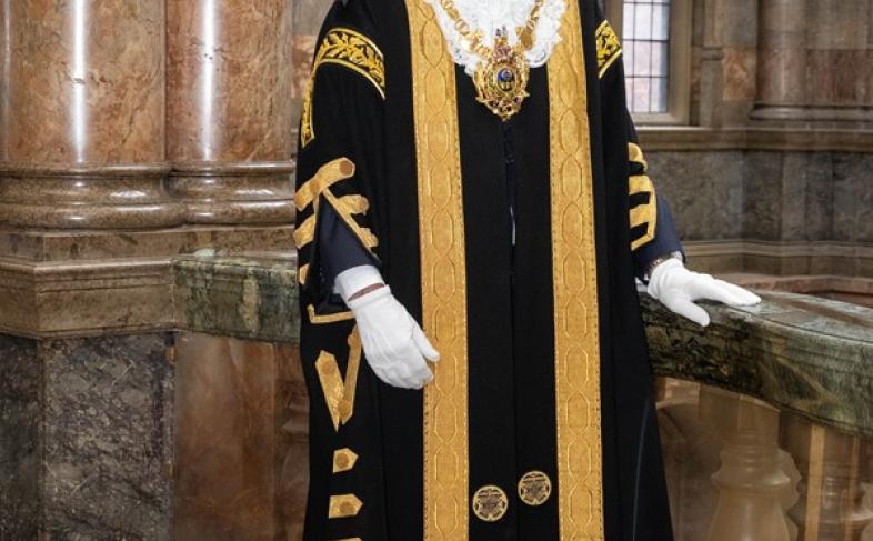 Cllr Colin Ross dressed in the official robes of the Lord Mayor of Sheffield