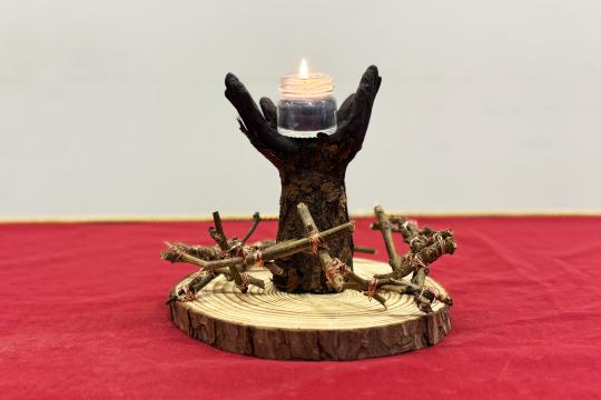 Holocaust Memorial Day candle holder