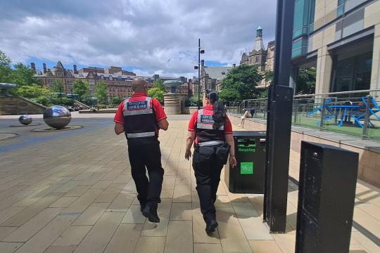 Ambassadors patrolling the city centre 