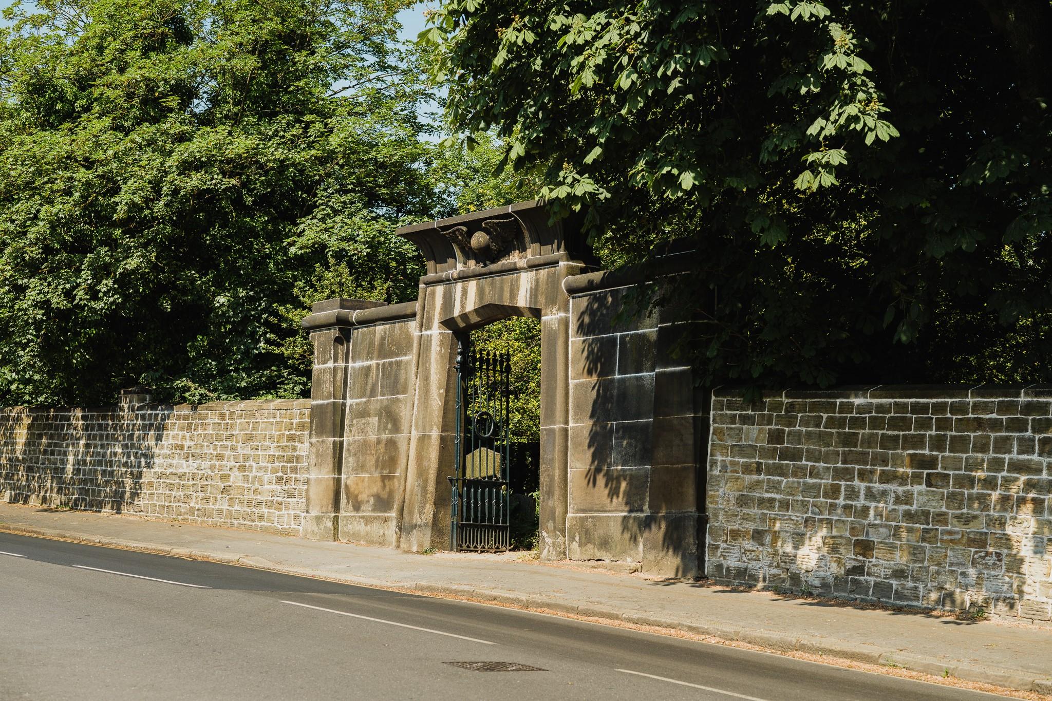 A photo showing the entrance to Sheffield General Cemetery